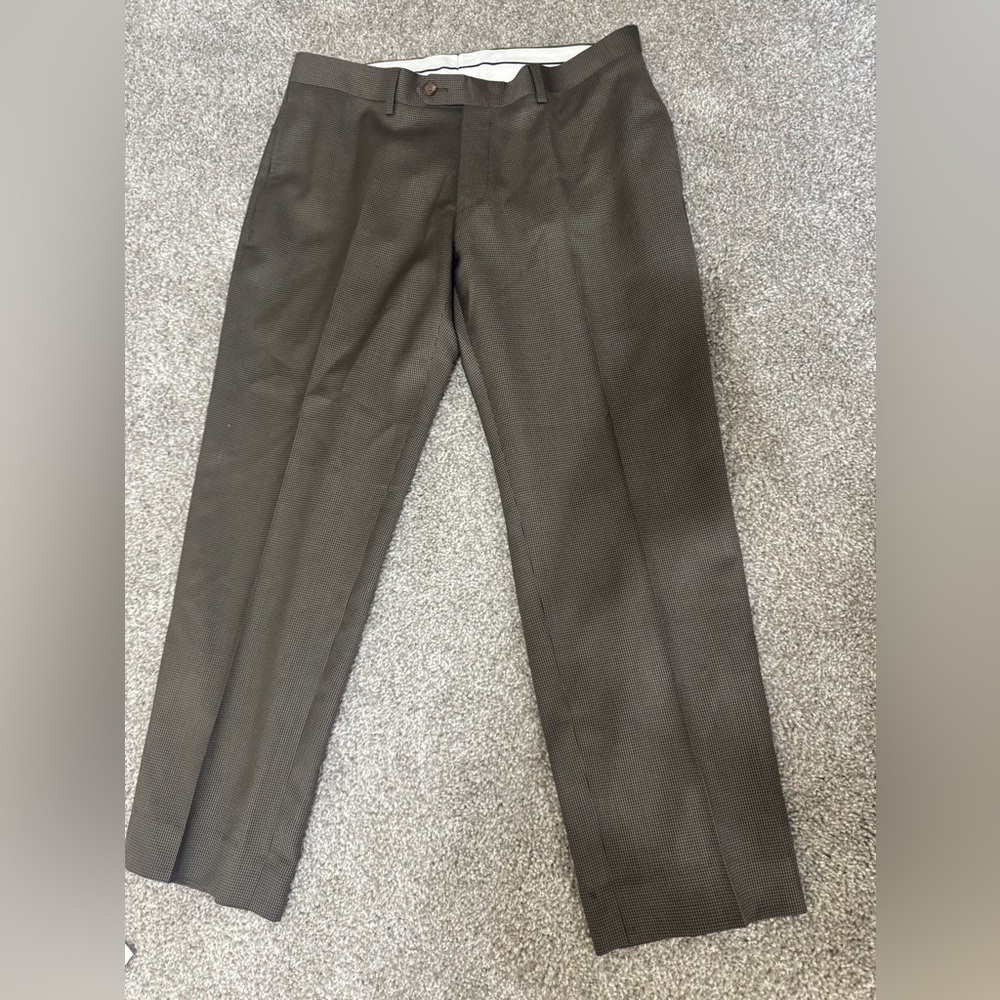 Ralph Lauren Houndstooth Trousers in Brown